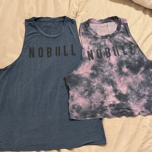 NOBULL Sleeveless Tanks - Solid Blue and Pink Tie-Dye